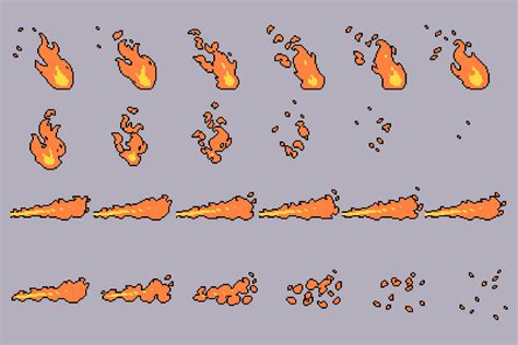 Fire Pixel Art Animation Sprites Download - CraftPix.net