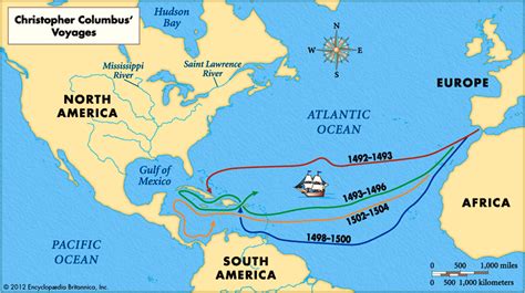 Christopher Columbus Third Voyage Map