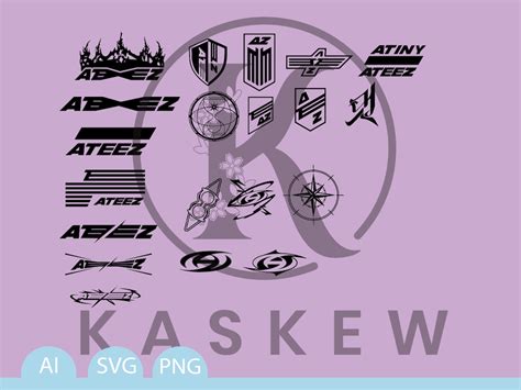 Ateez Kpop Logos Svg, Png, Ai - Etsy