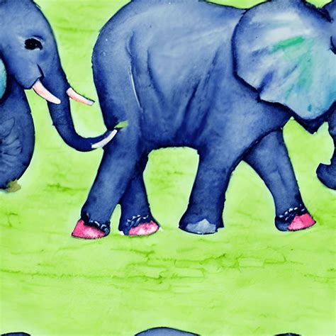 Small Elephant Watercolor Pattern · Creative Fabrica