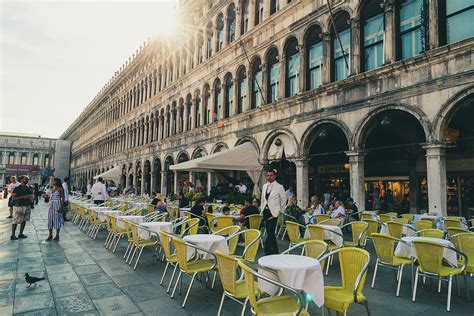 Cafe restaurant Piazza San Marco in Venice, Italy. Photograph by Petru ...