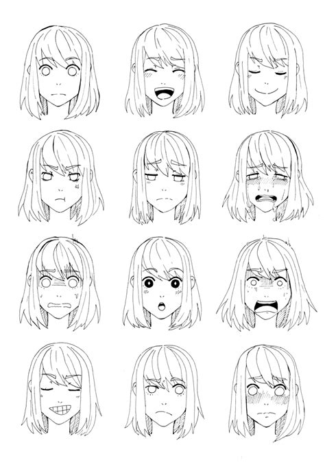 Kaori's Expressions by MaggieSoup.deviantart.com on @deviantART Facial ...