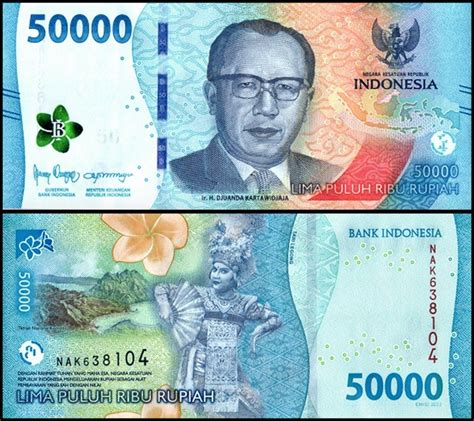 Indonesia 50,000 Rupiah, 2022. This is from the newly revitalized ...