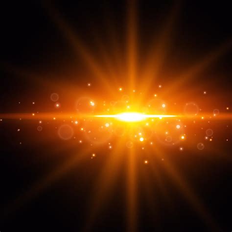 glowing golden lens flare effect background - Download Free Vector Art ...