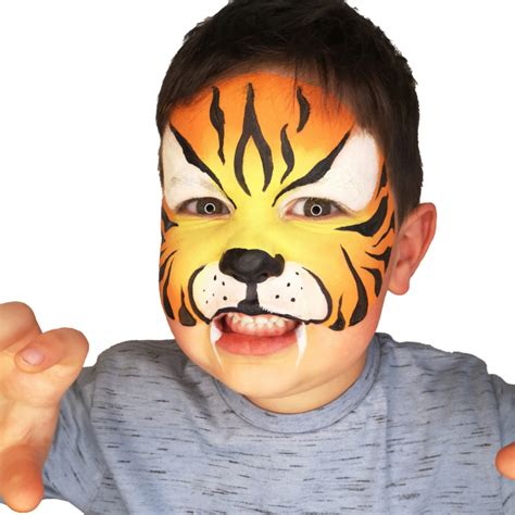 Easy Tiger Face Paint Guide - perfect for beginners | Snazaroo