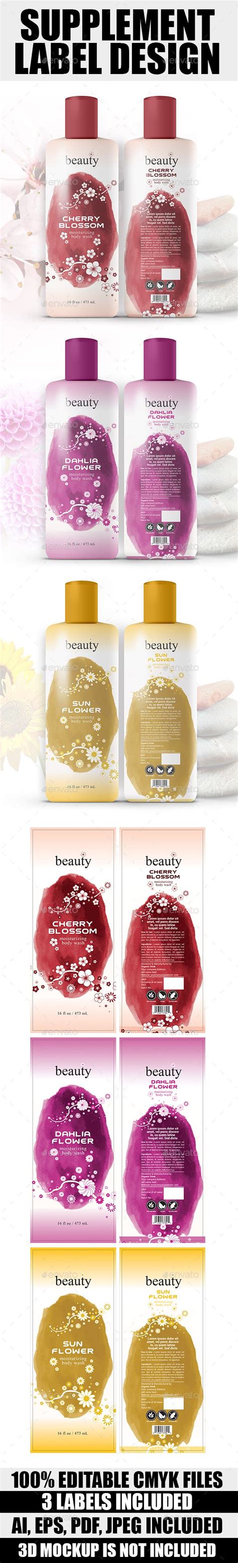 Body Wash Label Template Bottle Packaging, Packaging Labels, Packaging ...