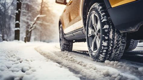 Premium Photo | A car on a snowy road