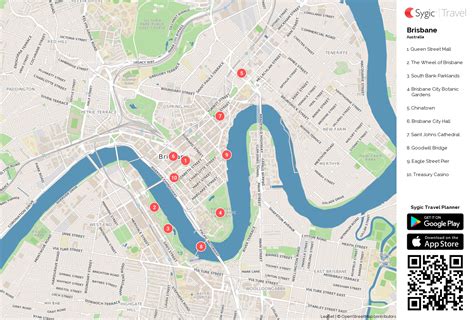 Brisbane Printable Tourist Map | Sygic Travel