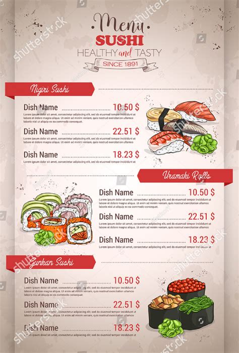 Sushi Menu Templates - 23+ Free & Premium Download