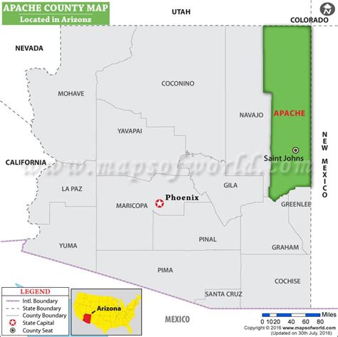 Apache County Map, Arizona | Where is Apache County