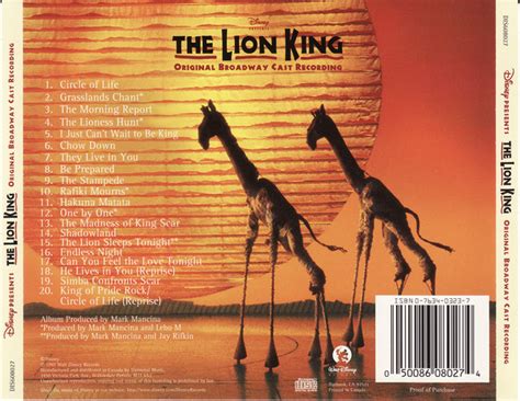 Lion King: original broadway cast : - original soundtrack buy it online ...