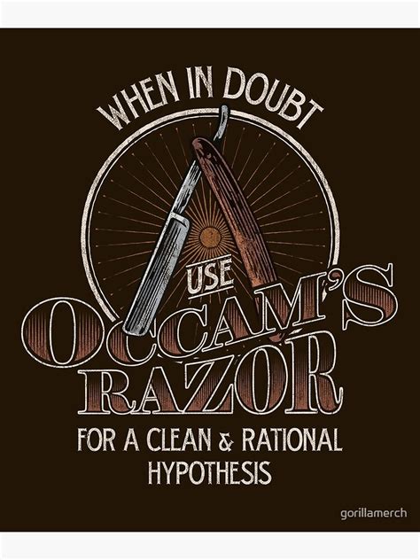 "Occam's Razor, Funny Philosophy Vintage Style Design" Poster for Sale ...