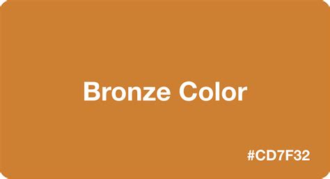 Bronze Color HEX Code #cd7f32