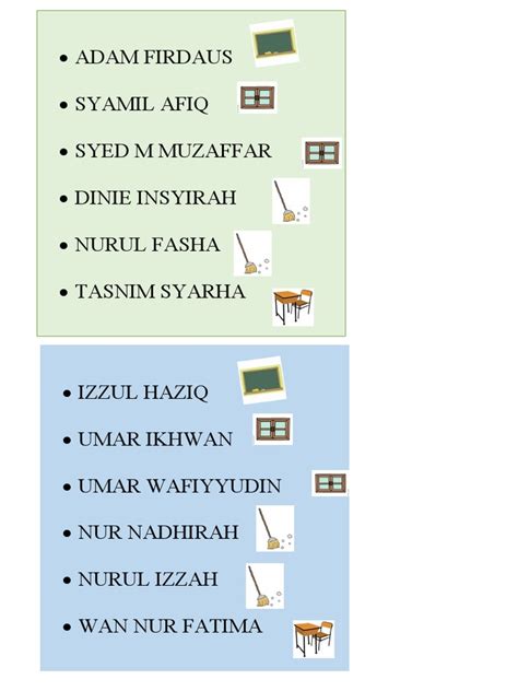 Jadual Bertugas | PDF