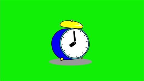 2d Animation Green Screen Alarm Clock Stock Footage Video (100% Royalty ...