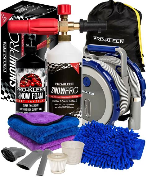 ProKleen Car Cleaning Kit Wash Wax Shampoo Snow Foam Lance Gun Vacuum ...