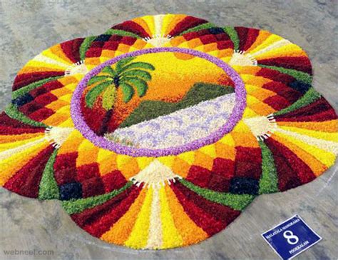 60 Most Beautiful Pookalam Designs for Onam Festival - part 3