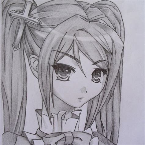 Cute Anime Girl Pencil Drawing | Images and Photos finder