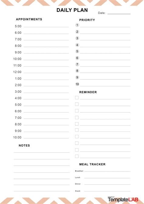 25 Printable Daily Planner Templates (FREE in Word/Excel/PDF) | Day ...