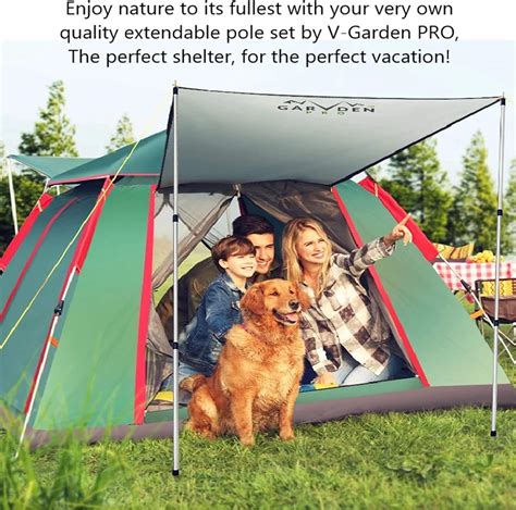 Tent Accessories 8 Pegs & 8 Reflective Ropes Outdoor Camping Awning ...