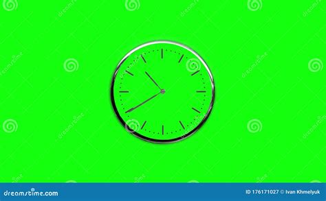 Metal Clock on Green Screen Stock Video - Video of concept, timelapse ...