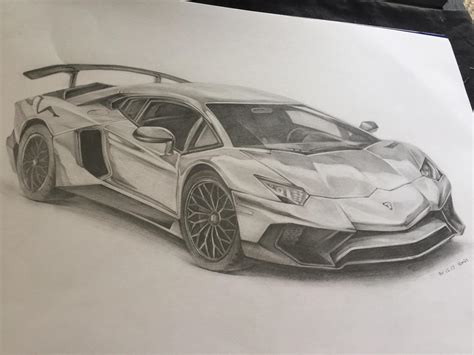 Lamborghini Car Sketch at PaintingValley.com | Explore collection of ...