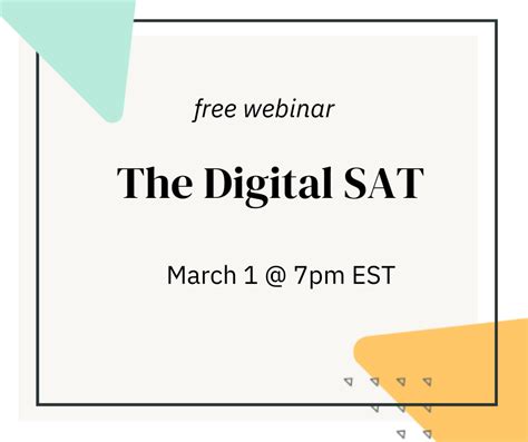 The Digital SAT - Webinar Registration