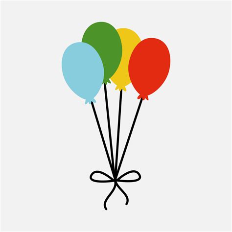 colorful balloons clip art vector illustration for design decorations ...