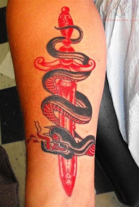 Pin on Snake And Dagger Tattoo