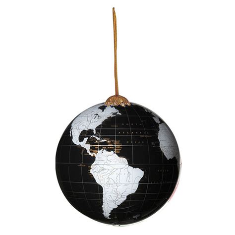 Globe Ornament | Home Decor, Accent, World, Geography, Black and White ...