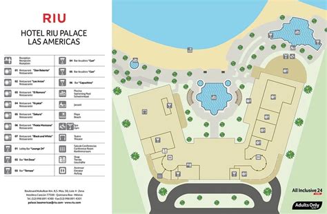 Resort Map | Riu Palace Las Americas | Cancun, Mexico