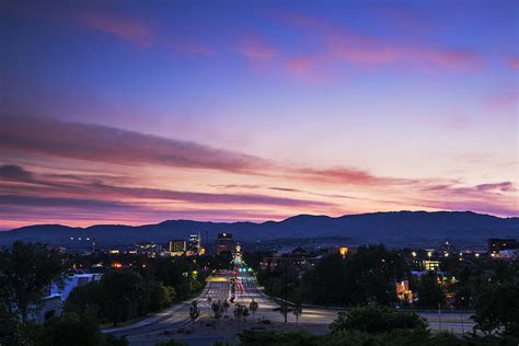 Boise skyline at sunrise Photograph by Vishwanath Bhat - Fine Art America