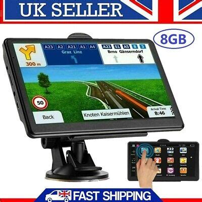 7in Car Sat Nav GPS Navigation 8GB Free Lifetime UK&EU Maps Touch ...