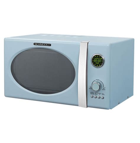 Retro Microwave and Grill Light Blue 23L - FiftiesStore.com