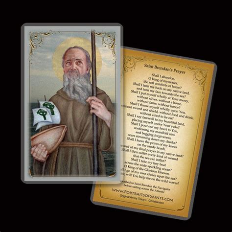 St. Brendan the Navigator Holy Card - Portraits of Saints