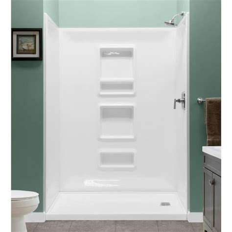 Style Selections White Panel Kit Shower Wall Surround (32-in x 60-in ...