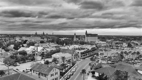 St Augustine Aerial View from Drone, Florida Stock Image - Image of ...