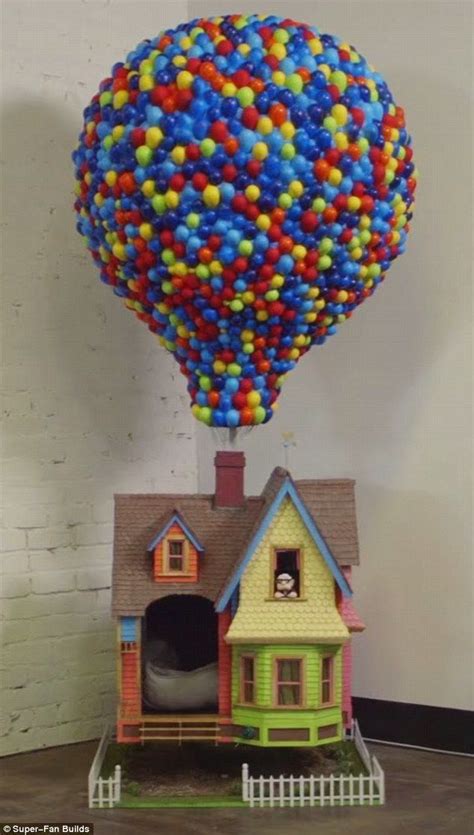 Incredible 'floating' replica of the balloon home from Pixar's Up ...