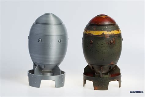 Fallout 4 Inspired Mini Nuke with Internals (raw print model kit ...