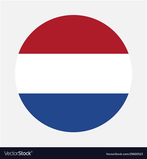 Netherlands flag circle Royalty Free Vector Image