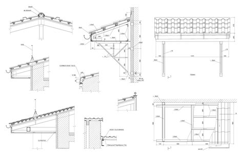 Details Of Roof Roof Tiles Cad Blocks 096 - 3DSHOPFREE.COM