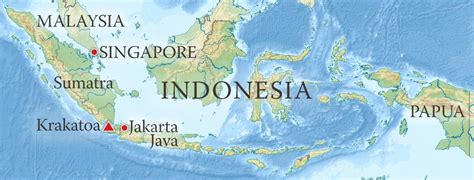 Krakatoa Volcano Indonesia Map