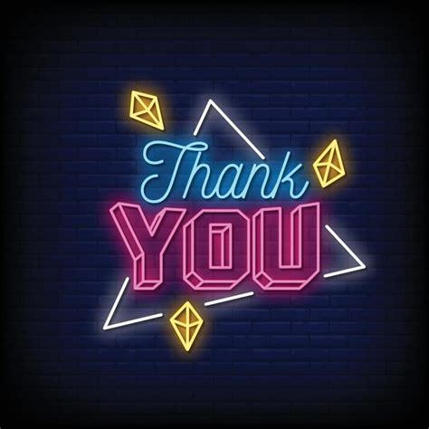 Thank You Neon Signs Style Text Vector 2185678 Vector Art at Vecteezy