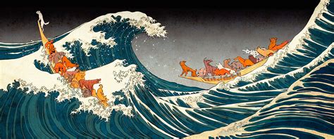 The Great Wave of Kanagawa by Hokusai painting Isle of Dogs #waves The ...