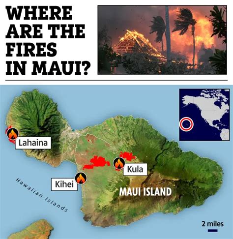 Maui wildfires map: Where are the fires in Lahaina? | The US Sun