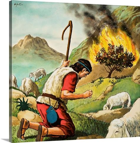 Paintings Of Moses And The Burning Bush