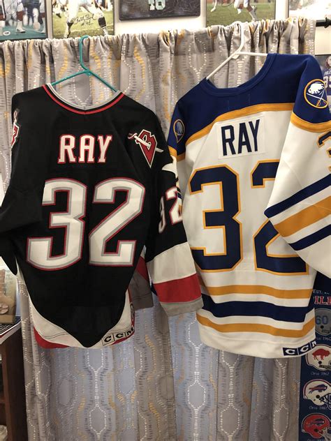 Sabres 90s game so here are my Rob Ray jerseys : r/hockeyjerseys