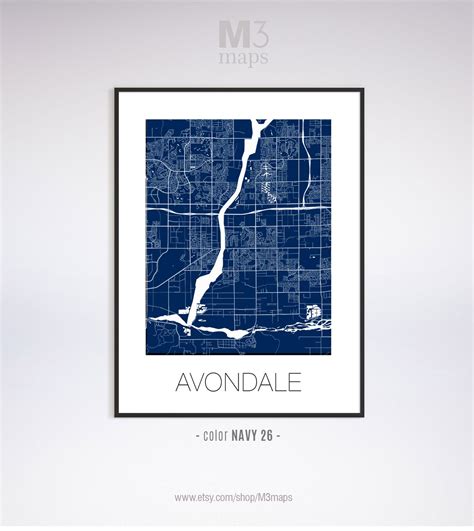 Avondale Arizona Avondale AZ Map Avondale Map Avondale - Etsy