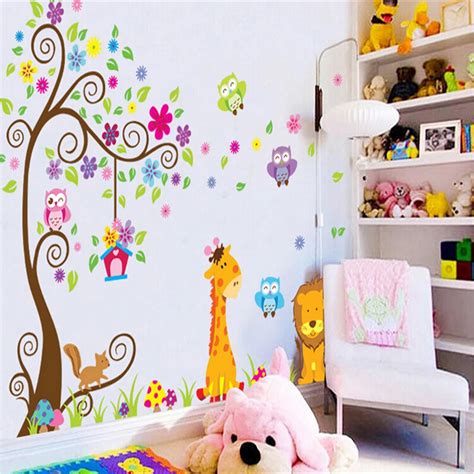 Kindergarten bedroom decorating kids room wall stickers for kids rooms ...