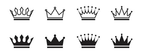 Crown icons set. Crown symbol collection. Vector illustration 4185827 ...